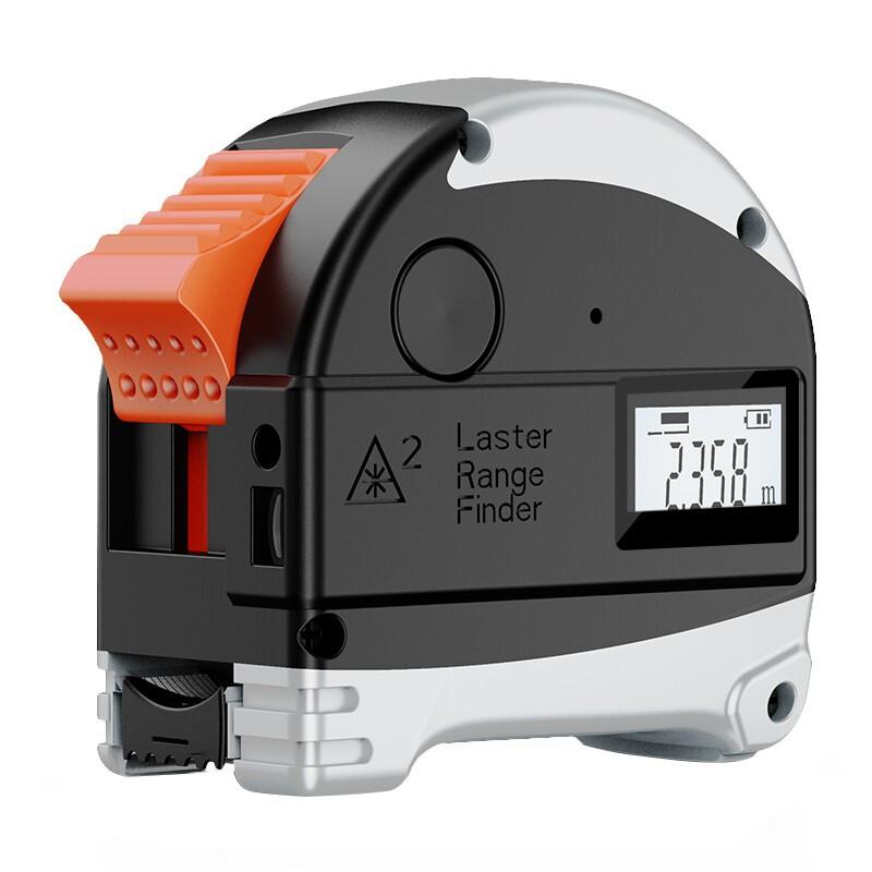Laser Tape Measure 2 in 1 Laser Measure 131.2Ft/40M, Measuring Tape 16.5Ft/5M, Multifunctional Laser Distance Meter with Type-C Charging and LCD Digital Display For Measuring Area/Volume