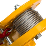 Hand Winch 1200LB Automatic Brake Hand Crank Gear Winch With 8m Steel Wire Manual Operated Two-Way Ratchet For Boat Trailer Marine