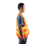 Orange Oxford Reflective Vest Car Traffic Safety Warning Vest Orange One Size Fits All