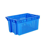 Blue Turnover Basket Thickened Plastic Frame Turnover Box Large Turnover Basket Plastic Basket Storage Basket 620 Misplaced Basket