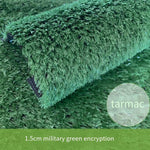 Simulated Lawn Mat Fake Grass Green Artificial Lawn Plastic Fake Grass Kindergarten Outdoor Fake Grass Decorative Carpet 1.5 Upgrade Encrypted Military Green