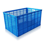 Large Square Plastic Basket Turnover Basket Factory Plastic Frame Turnover Box Express Basket Outside 800 * 570 * 510 (blue)