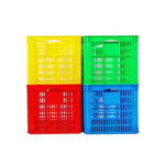 Large Square Plastic Basket Turnover Basket Factory Plastic Frame Turnover Box Express Basket Outside 800 * 570 * 510 (blue)