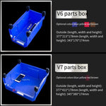 377 * 213 * 178 mm Dual Purpose Combined Parts Box, Back Hanging Plastic Box, Inclined Material Box, Component Box, Classification Box