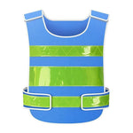 Mesh Reflective Vest Lettering Vest Construction Site Traffic Warning Reflective Clothing Blue Free Size