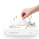 Disposable PVC Protective Gloves Translucent Powder-Free Reinforced M Size 100 / box