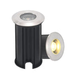 LED All Stainless Steel Small Buried Lamp Outdoor Embedded Waterproof Small Buried Lamp 62 * 80mm Warm Light 12v
