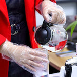 Disposable PE Thickened Gloves For Food Catering Beauty And Housework Transparent Plastic Hand Film 3 Bags ( 100 Pieces / Bags )