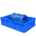 Thickened Plastic Turnover Box Rectangular Finishing Box Logistics Storage Box Storage Box Material Box Storage Box Shelf Parts Box Blue (710 * 455 * 180)