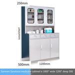 201 Stainless Steel Medicine Cabinet Three Bucket Three Door Western Tool Storage Instrument Display YYS-BXG-061