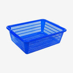 Square Screen Rectangular Plastic Square Screen Sorting Distribution Basket Plastic Basket Vegetable Basket Kitchen Storage Basket Fruit Drainage Basket Blue 406 * 312 * 118mm
