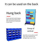 135 * 105 * 76 mm Dual Purpose Combined Parts Box, Back Hanging Plastic Box, Inclined Material Box, Component Box, Classification Box