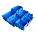 400 * 300 * 120mm Plastic Turnover Box Logistics Transfer Box Warehouse Workshop Plastic Box Transportation Storage Box (blue)