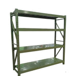 4 Tier Removable Storage Rack Army Green Left And Right Rear Three Side Screening Pulley 2 * 0.6 * 1.8m