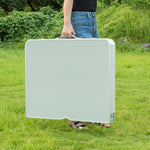 120 * 70cm Outdoor Portable Folding Table And Chair Combination Set Outdoor Barbecue Stall Table + Four Aluminum Alloy Stools