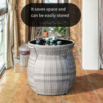 Rattan Chair Three Piece Set Outdoor Balcony Small Table And Chair Combination Brown Balcony Table And Chair Pineapple 2 + 1