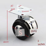 4 Pieces of 2 Inch Alloy Universal Wheel Sofa Wheel Cabinet Caster Tea Table Pulley Table Caster Wheel