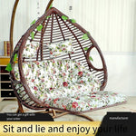 Double Hanging Chair Rattan Chair Balcony Bassinet Chair Bird's Nest Hammock Lazy Hanging Orchid Drop Chair Double Pole Coffee