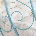 Hanging Basket Hanging Chair Family Iron Swing Indoor Balcony Outdoor Net Red Bird's Nest Lazy Cradle Chair Hanging Bed Lake Blue