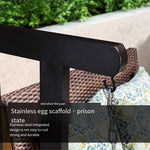 Rattan Double Rocking Chair Household Rattan Chair Leisure Chair Balcony Hanging Chair Hammock Verona Swing Rocking Chair With Cushion Pillow