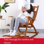 Bamboo Rocking Chair Elderly Rocking Chair Summer Cane Chair Balcony Lunch Break Chair Winter And Summer Dual Purpose Nap Chair Folding Chair