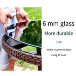 Balcony Table Chair Rattan Chair Three Piece Set Outdoor Small Tea Table Combination Two Chairs One Table With Cushion