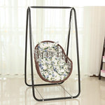 Cradle Swing Hanging Chair Rattan Chair Cradle Leisure Bird's Nest Hanging Orchid Rocking Chair Coffee Swing + Cushion + Carpet