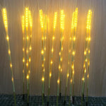 Led Light-emitting Wheat Ear Lamp Rainproof Simulation Rice Ear Lamp Outdoor Square Park Lawn Scenery Tourist Attraction Decoration Golden Wheat
