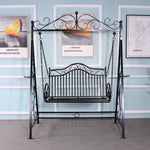 Outdoor Swing Iron Balcony Bassinet Chair Hanging Chair Swing Chair White Double Seat Swing (excluding Ceiling)
