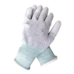 Dust Free Gloves PU Coating Finger Carbon Fiber Electronics Factory Assembly Gloves Gray M
