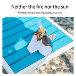 Outdoor Plastic Wood Balcony Table And Chair Combination Outdoor Courtyard Leisure Table And Chair Rope Back Chair (straight) * 4 + Plastic Wood