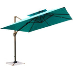 Outdoor Sunshade Umbrella Villa Garden Roman Large Sun Sunscreen Open Yard Stall Flagship Round Double Top 3m Wine Red With 200kg Water Tank