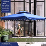 Garden Umbrella Outdoor Large Sun Stall Sentry Box Leisure Terrace Courtyard 2.5 Rainproof Royal Blue Cross