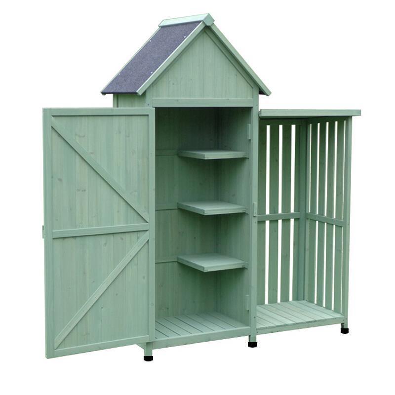 Outdoor Garden Tool Room Courtyard Tool Room Outdoor Storage Cabinet Gardening Farm Tool Box Green Assembly
