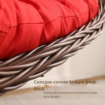 Hanging Basket Chair Coarse Rattan Swing Balcony Indoor Hammock Outdoor Cradle Courtyard Swing Rattan Coarse Rattan Single Person Black + Armrest