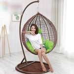 Double Basket Rattan Chair Hanging Household Hammock Indoor Leisure Balcony Swing Lazy Bird's Nest Drop Chair Cradle Chair Single White Flagship