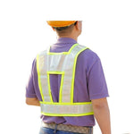 V-Type Reflective Vest PVC Lattice Fluorescent Vest Traffic Engineering Safety Protection Vest Road Administration Work Safety Clothes
