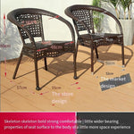 Outdoor Table And Chair Balcony Table And Chair Outdoor Leisure Rattan Chair Tea Table Garden Table And Chair Combination Three Or Five Pieces Of Outdoor Furniture 4 Widened Rattan Chair + 90cm Rattan Round Table