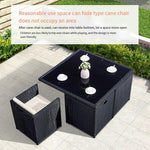 Outdoor Tables And Chairs Courtyard Balcony Rattan Chair Three Piece Combination Outdoor Leisure Sofa Terrace Garden Waterproof And Sunscreen Rattan Tea Table Furniture