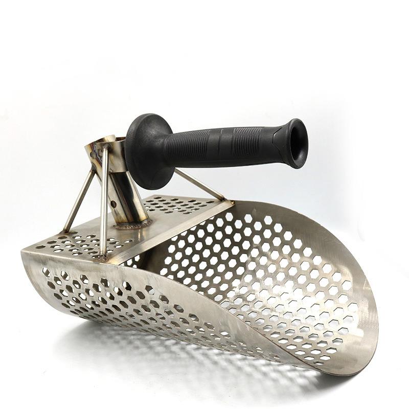 Sand Scoop Stainless Steel Sand Shovel Metal Detecting Fast Sifting Tool Gold Silver Hunting Tool with Hexagonal Hole For Metal Detector