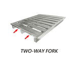 Galvanized Metal Pallet Supermarket Steel Moisture Proof Pallet Static Load 8820lbs Dynamic Load 2205lbs 2-Way Entry