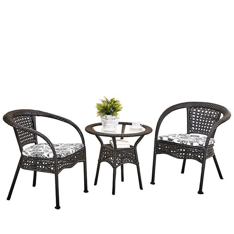 Five/Three Piece Balcony Table And Chair Rattan Chair Combination Coffee Table Leisure Table