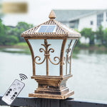 Solar Lamp Column Head Lamp Household Wall Lamp Outdoor Gate Lamp European Column Lamp Door Column Lamp Waterproof Wall Head Lamp Courtyard Lamp