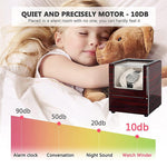 CHIYODA Watch Winder Deluxe Piano Baking Varnished Handmade Wooden Watch Box With Quiet Mabuchi Motor And 12 Rotation Modes, LCD Digital Display