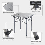 Outdoor Folding Table And Chair Set Folding Table Publicity Table Aluminum Alloy Picnic Table And Chair Five Piece Set Self Driving Travel Equipment