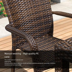 Outdoor Table And Chair Combination Leisure Rattan Chair Courtyard Garden Terrace Dining Table And Chair Outdoor Balcony Open-air Table And Chair