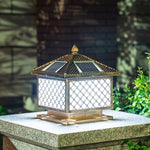 Wall Column Head Lamp Solar Energy Outdoor Courtyard Lamp Waterproof Outdoor Door Column Lamp Garden Villa Gate Household Lamp