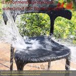 Outdoor Table And Chair Courtyard Garden Terrace Tea Table Leisure Iron Combination Outdoor Coffee Restaurant Milk Tea 6 Chairs + 120cm Carbon Steel Long Table