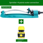 Swing Watering Sprinkler Automatic Sprinkler Garden Sprinkler Lawn Vegetable Field Agricultural Irrigation Sprinkler Gardening Roof Sprinkler + 4 Tap