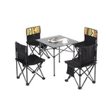 Ethnic Style Five Piece Set Folding Tables And Chairs Outdoor Portable Picnic Barbecue Balcony Stool Set Combination Camping Picnic Self Driving Tour Vehicle Fishing Chair Stool Advertising Starting Table